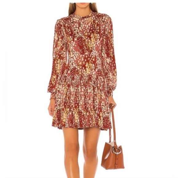 Free People Heartbeats Mini Dress In Red Women’s Size Large NEW - Picture 2 of 14